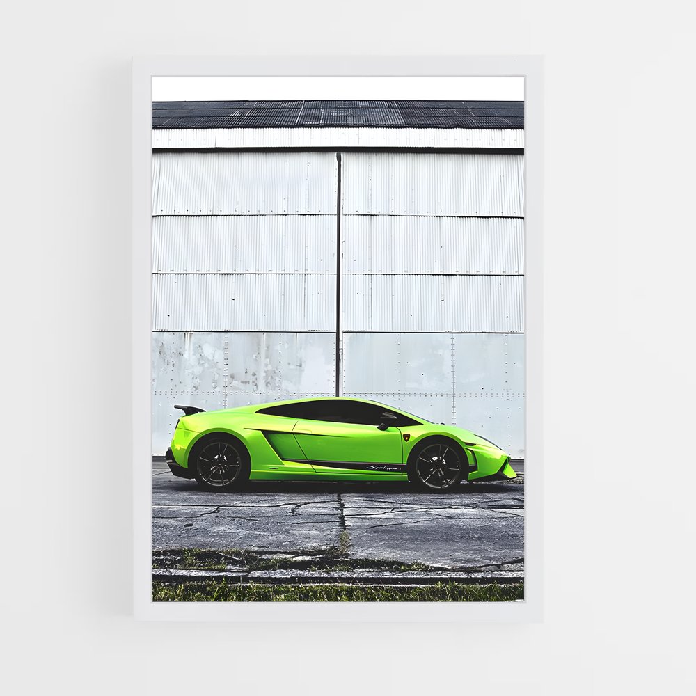 Poster Gallardo Vert Électrique – affiche Lamborghini (vue 3)